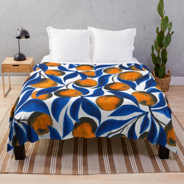 Item preview, Oranges with blue leaves designed and sold by TheMirwoForest.