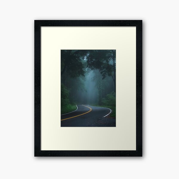 Foggy Mountain Drive Framed Art Print