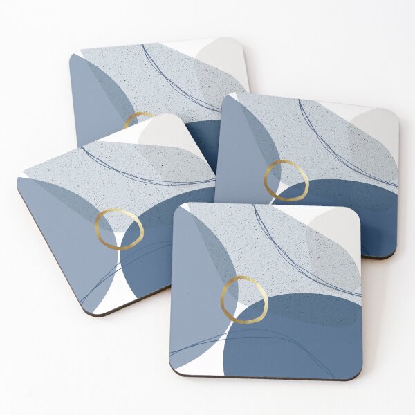 Aperçu de l'œuvre Bleu minimaliste et or créée et vendue par UrbanEpiphany.