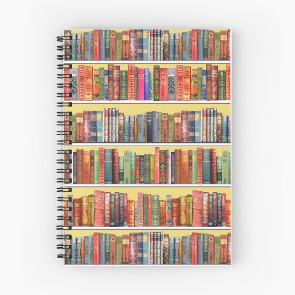 Item preview, Christmas books, christmas library,  Vintage Bookshelf on yellow designed and sold by MagentaRose.