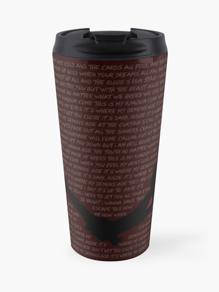 Mark Of Cain Demon Imagine Dragons Lyrics Travel Mug By Diddlys Shop Redbubble