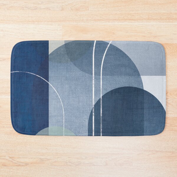 Item preview, Mid Century Blue Linen designed and sold by UrbanEpiphany.