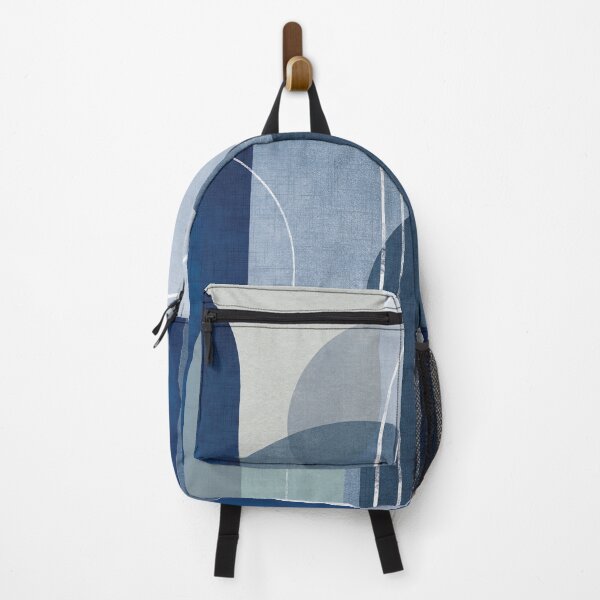 Item preview, Mid Century Blue Linen designed and sold by UrbanEpiphany.