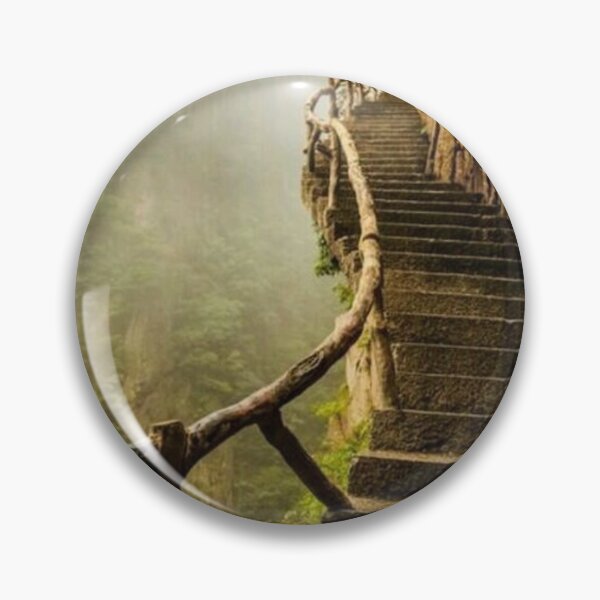Item preview, Stairs Up the Hill with Mountain View designed and sold by NengShop.