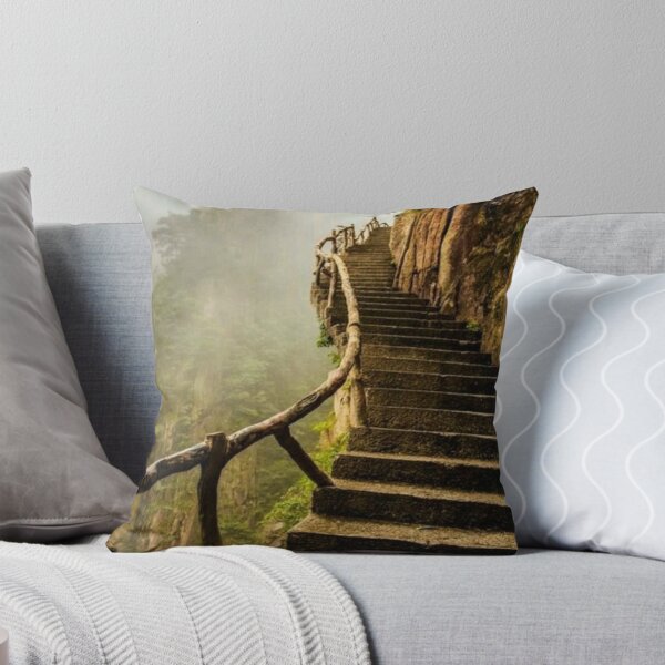 Item preview, Stairs Up the Hill with Mountain View designed and sold by NengShop.