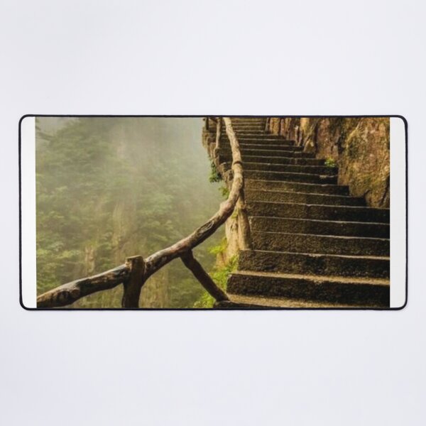 Item preview, Stairs Up the Hill with Mountain View designed and sold by NengShop.