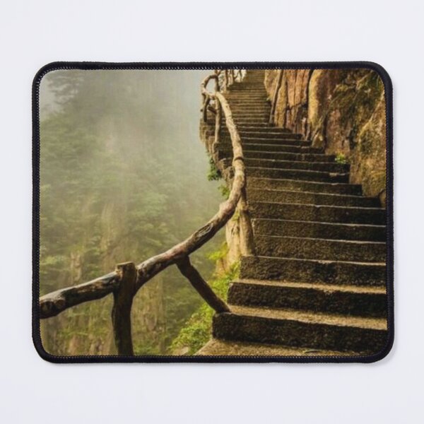 Item preview, Stairs Up the Hill with Mountain View designed and sold by NengShop.