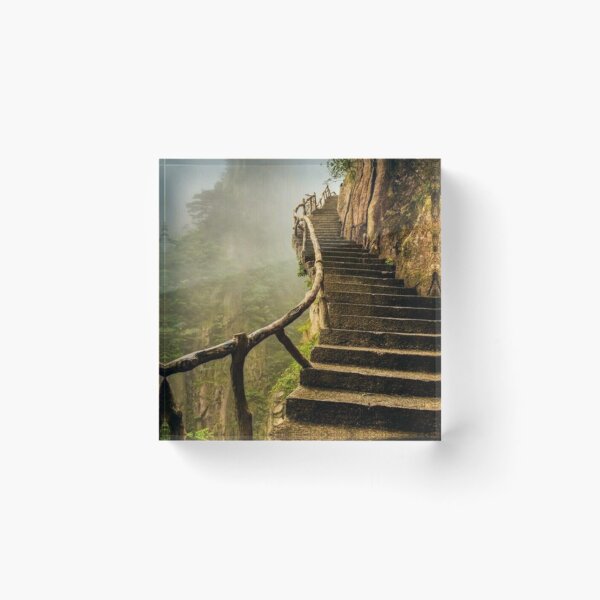 Item preview, Stairs Up the Hill with Mountain View designed and sold by NengShop.