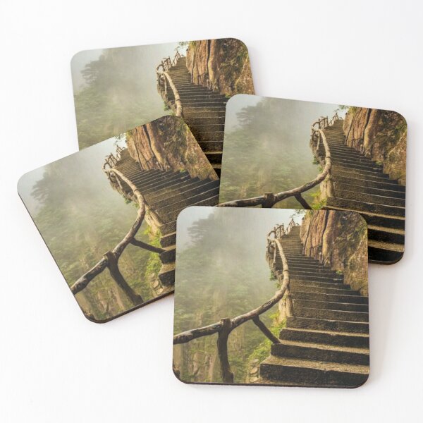 Item preview, Stairs Up the Hill with Mountain View designed and sold by NengShop.