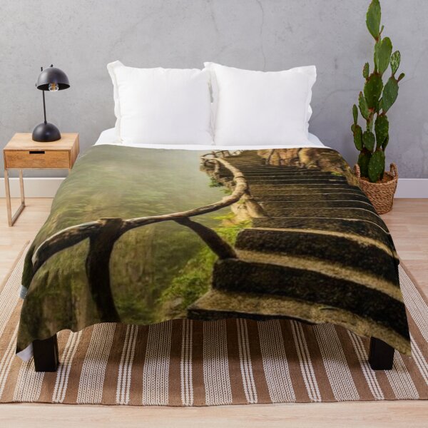 Item preview, Stairs Up the Hill with Mountain View designed and sold by NengShop.