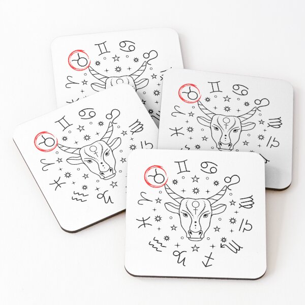 Artikelvorschau, Stier Sternzeichen Stier Horoskop Symbol Mono entworfen und verkauft von 27th-Tee.