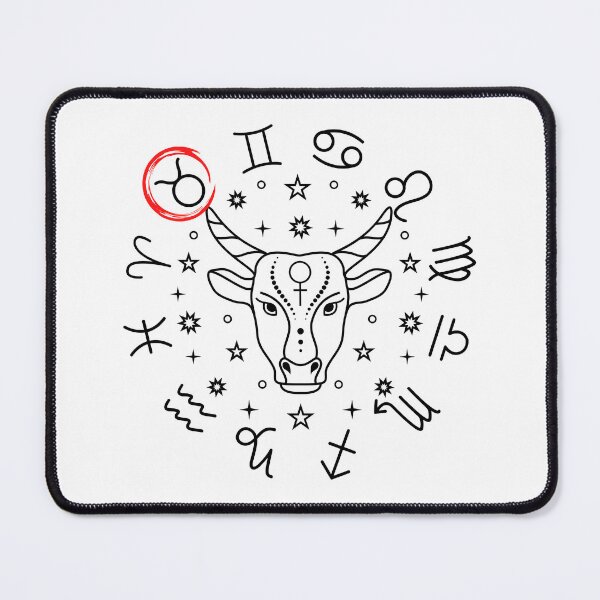 Item preview, Taurus Zodiac Sign Bull Horoscope Symbol Mono designed and sold by 27th-Tee.