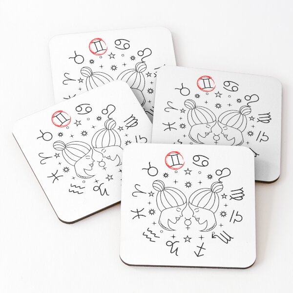 Item preview, Gemini Zodiac Sign Twins Horoscope Symbol Mono designed and sold by 27th-Tee.