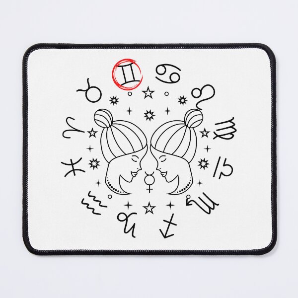 Item preview, Gemini Zodiac Sign Twins Horoscope Symbol Mono designed and sold by 27th-Tee.