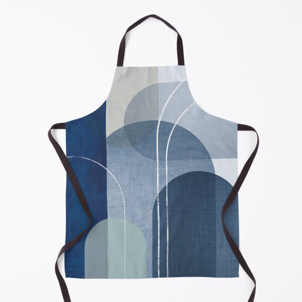 Item preview, Mid Century Blue Linen designed and sold by UrbanEpiphany.