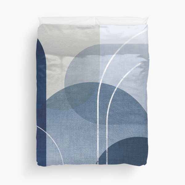 Item preview, Mid Century Blue Linen designed and sold by UrbanEpiphany.