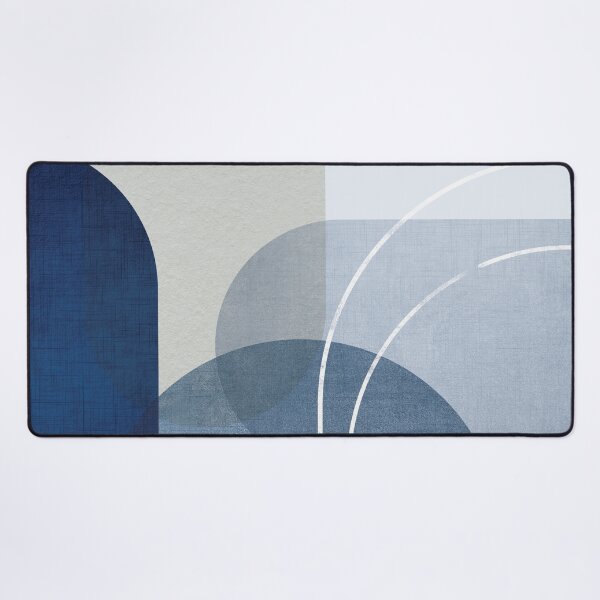 Item preview, Mid Century Blue Linen designed and sold by UrbanEpiphany.