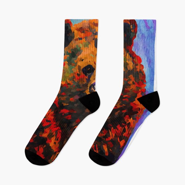 Item preview, Bear portrait colorful abstract painting designed and sold by shrolts.
