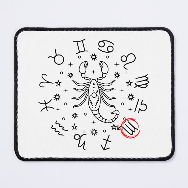 Item preview, Scorpio Zodiac Sign Scorpion Horoscope Symbol Mono designed and sold by 27th-Tee.