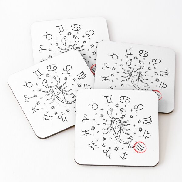 Item preview, Scorpio Zodiac Sign Scorpion Horoscope Symbol Mono designed and sold by 27th-Tee.