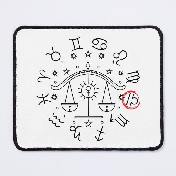 Item preview, Libra Zodiac Sign Scales Horoscope Symbol Mono designed and sold by 27th-Tee.