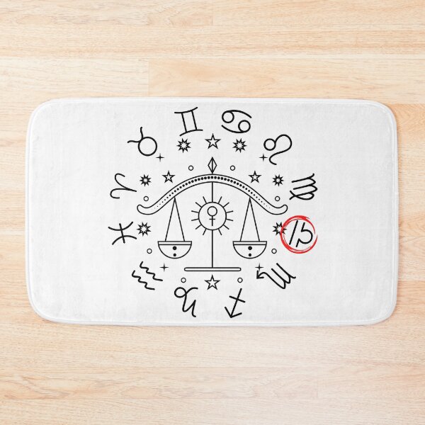 Item preview, Libra Zodiac Sign Scales Horoscope Symbol Mono designed and sold by 27th-Tee.