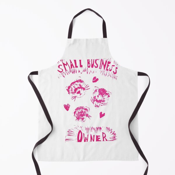 Item preview, Ferret Small Business Owner Pink Linocut Print designed and sold by CurbCuts.