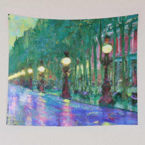 Aperçu de l'œuvre Street lights at night créée et vendue par Bakesales.
