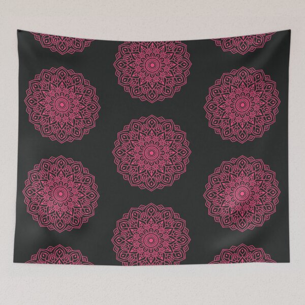 Item preview, Pink Mandala (On Black) designed and sold by JazzPWall.