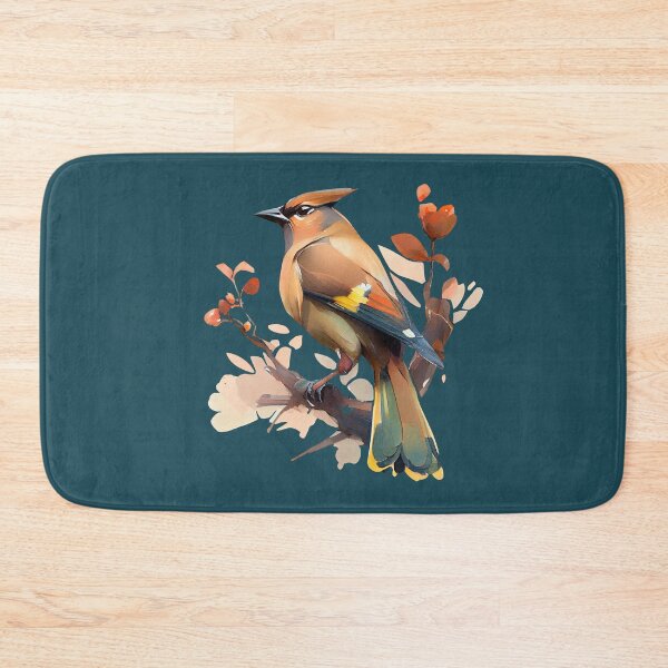 Item preview, Watercolor peaceful cedar waxwing scene designed and sold by etherElric.
