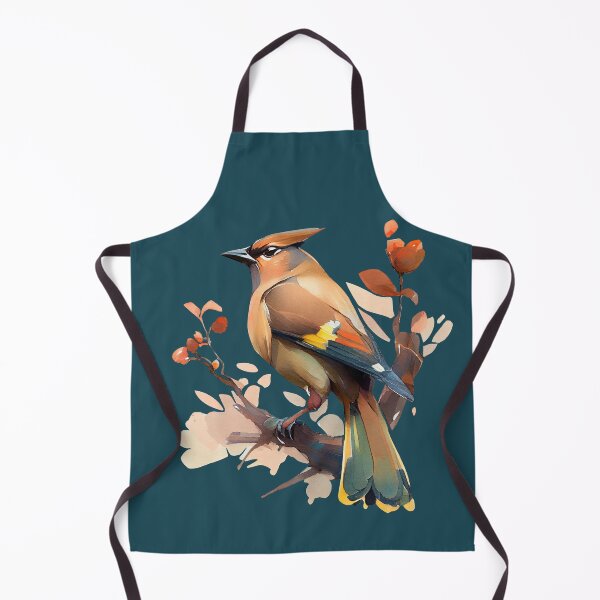 Item preview, Watercolor peaceful cedar waxwing scene designed and sold by etherElric.