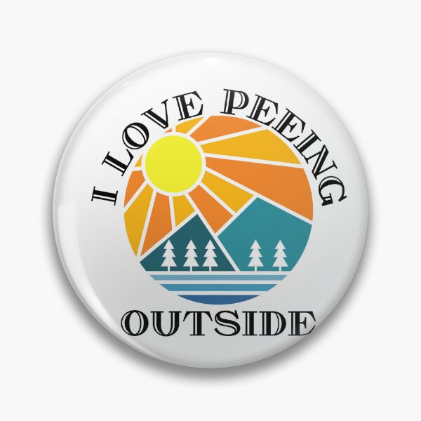 Item preview, I Love Peeing Outside Wanderlust Camping Traveling Funny Sticker Tshirt Shirt Tee designed and sold by ProjectHippie.