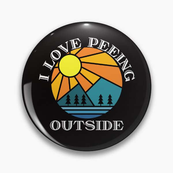 Item preview, I Love Peeing Outside Wanderlust Camping Traveling Funny Sticker Tshirt Shirt Tee designed and sold by ProjectHippie.