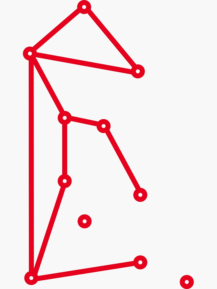 "Lupus Wolf star constellation t shirt and accessories" Sticker for