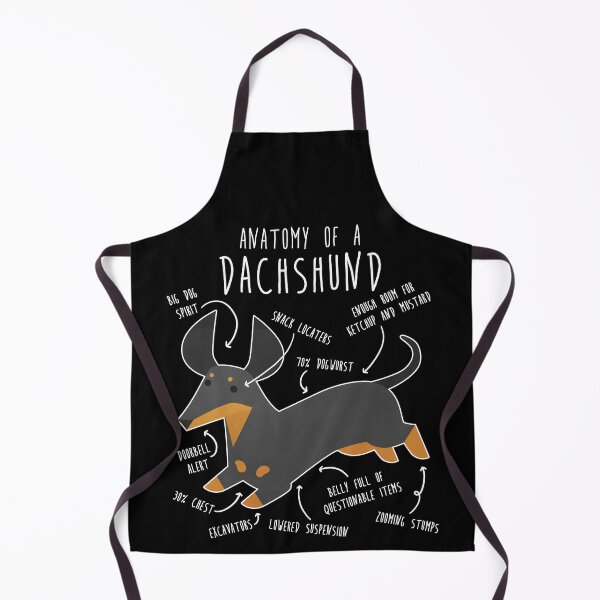 Artikelvorschau, Black and Tan Dackel Hundeanatomie entworfen und verkauft von Clara Hollins.