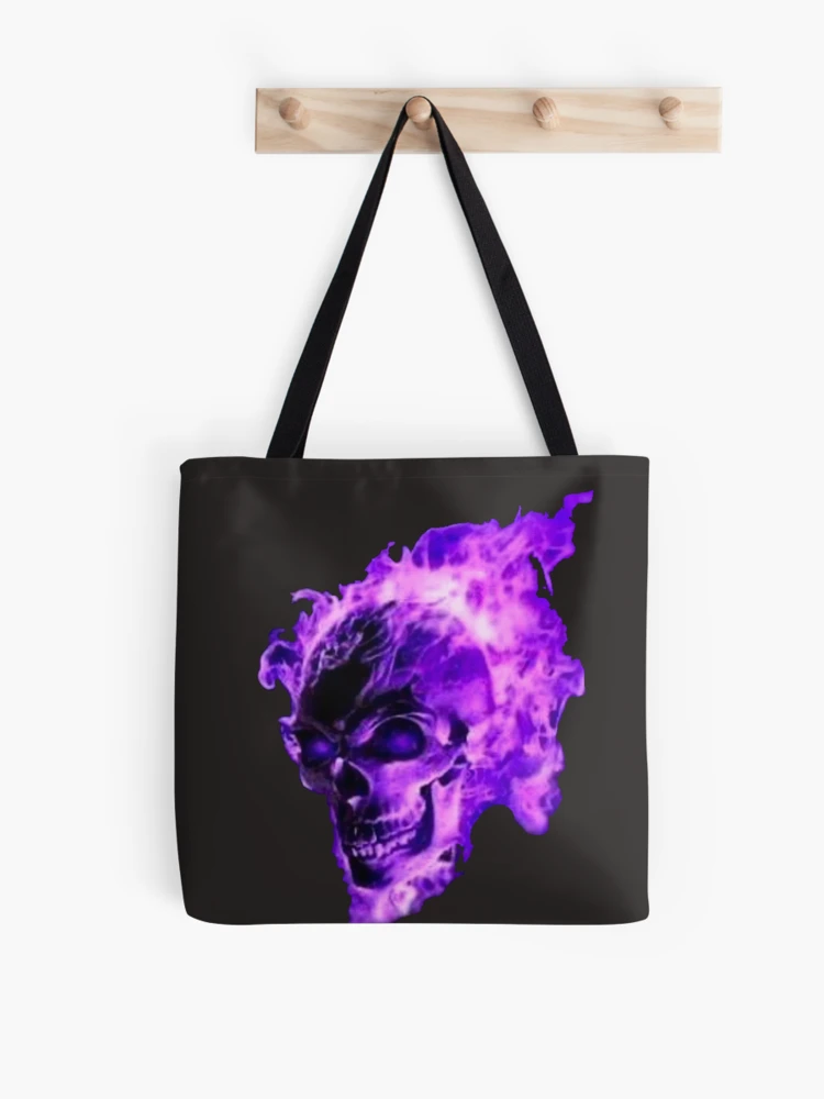 16 Pocket Multipurpose Tote with Drawstring Top - Winged Skulls on sale & Flames