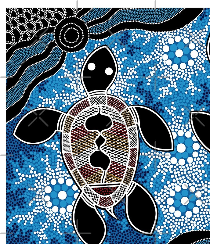 aboriginal-art-authentic-sea-turtles-mini-skirts-by-hogartharts