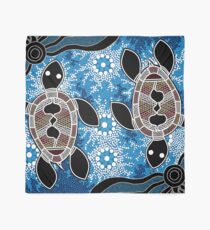 Aboriginal Art Authentic - Sea Turtles Scarf