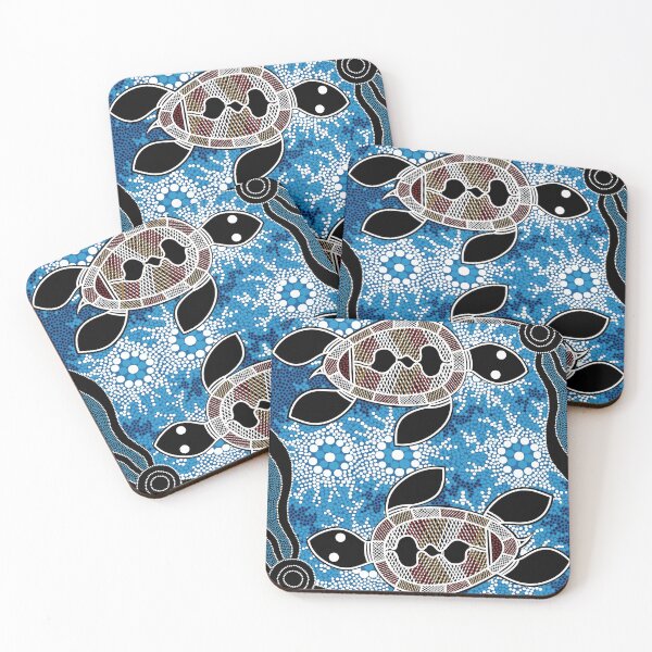 Item preview, Authentic Aboriginal Art  - Sea Turtles designed and sold by HogarthArts.