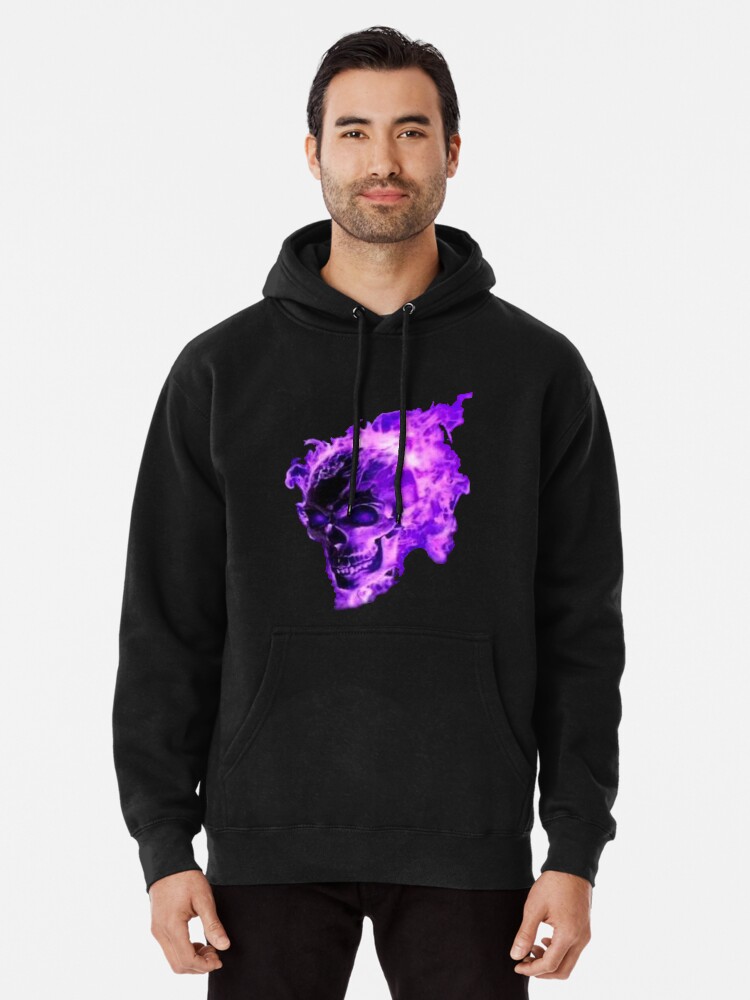 flaming skull hoodie