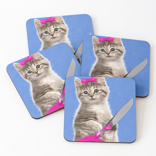 Item preview, Kitten with a knife designed and sold by ashleafjb.