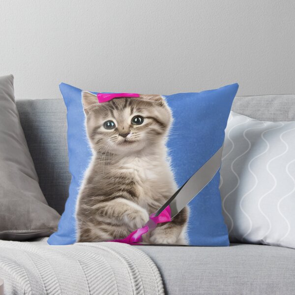 Item preview, Kitten with a knife designed and sold by ashleafjb.