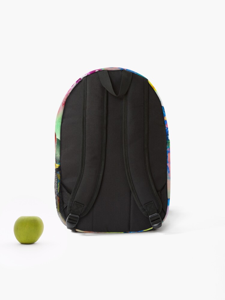 Thumbnail 2 of 3, Backpack, Retro Abstract Multi Colour Pattern designed and sold by Bashini.