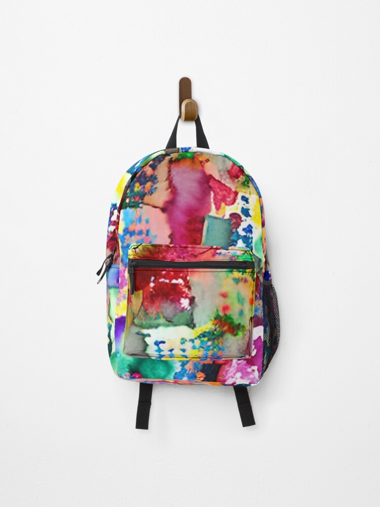 Thumbnail 1 of 3, Backpack, Retro Abstract Multi Colour Pattern designed and sold by Bashini.