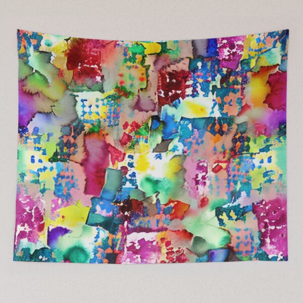 Item preview, Retro Abstract Multi Colour Pattern designed and sold by Bashini.