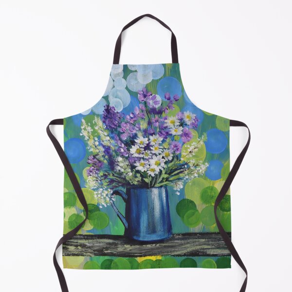 Item preview, aesthetic bokeh mint green turquoise blue purple spring flower bouquet white daisy  designed and sold by LEILA ART SPACE.