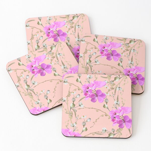 Item preview, Pink and purple floral pattern designed and sold by dibartstudio.