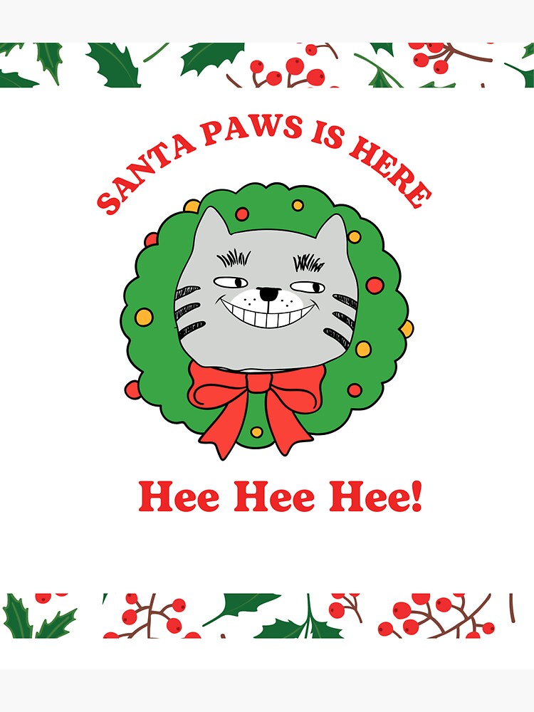 "Santa Paws Is Here, I believe in Santa Paws" Sticker for Sale by