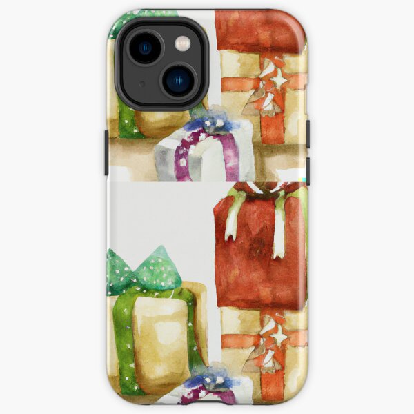 Christmas gifts watercolour painting iPhone Tough Case