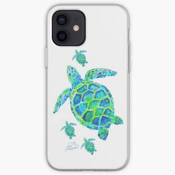 Sea Turtle with babies iPhone Soft Case
